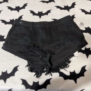 Black Distressed Shorts NWT - Forever21